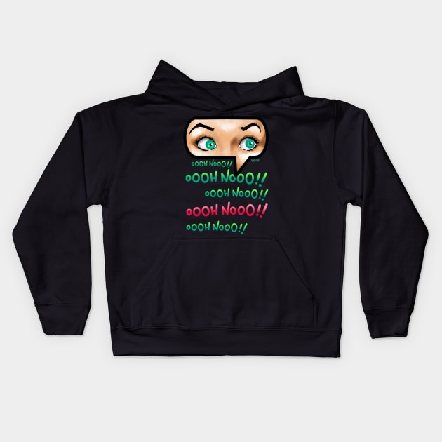 Oooh Nooo!! Kids Hoodie by MetroInk